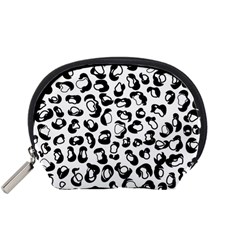 Black And White Leopard Print Jaguar Dots Accessory Pouch (small) by ConteMonfrey