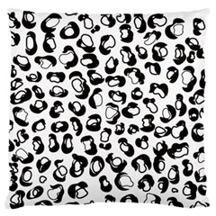 Black And White Leopard Print Jaguar Dots Standard Flano Cushion Case (one Side) by ConteMonfrey