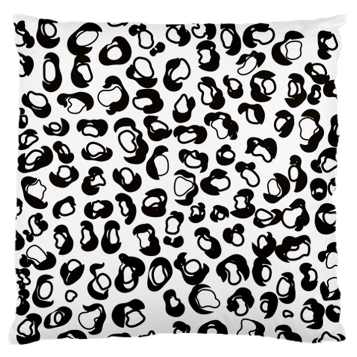 Black And White Leopard Print Jaguar Dots Standard Flano Cushion Case (One Side)