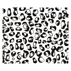 Black And White Leopard Print Jaguar Dots Double Sided Flano Blanket (small)  by ConteMonfrey