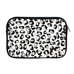 Black And White Leopard Print Jaguar Dots Apple Macbook Pro 17  Zipper Case by ConteMonfrey