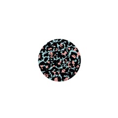 Blue And Pink Jaguar Dots Leopard Black And White Leopard Print Jaguar Dots 1  Mini Buttons by ConteMonfrey