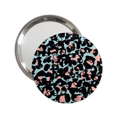 Blue And Pink Jaguar Dots Leopard Black And White Leopard Print Jaguar Dots 2 25  Handbag Mirrors by ConteMonfrey