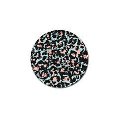 Blue And Pink Jaguar Dots Leopard Black And White Leopard Print Jaguar Dots Golf Ball Marker (4 Pack) by ConteMonfrey