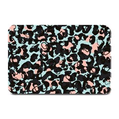 Blue And Pink Jaguar Dots Leopard Black And White Leopard Print Jaguar Dots Plate Mats by ConteMonfrey