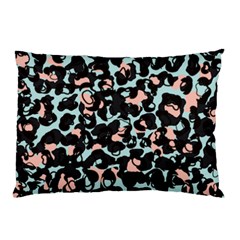 Blue And Pink Jaguar Dots Leopard Black And White Leopard Print Jaguar Dots Pillow Case by ConteMonfrey