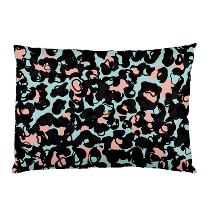 Blue And Pink Jaguar Dots Leopard Black And White Leopard Print Jaguar Dots Pillow Case