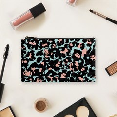 Blue And Pink Jaguar Dots Leopard Black And White Leopard Print Jaguar Dots Cosmetic Bag (small) by ConteMonfrey