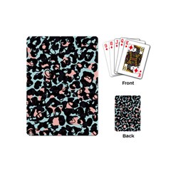 Blue And Pink Jaguar Dots Leopard Black And White Leopard Print Jaguar Dots Playing Cards Single Design (mini) by ConteMonfrey