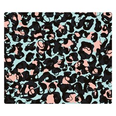 Blue And Pink Jaguar Dots Leopard Black And White Leopard Print Jaguar Dots Double Sided Flano Blanket (small)  by ConteMonfrey