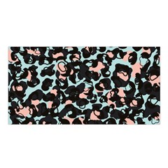 Blue And Pink Jaguar Dots Leopard Black And White Leopard Print Jaguar Dots Satin Shawl 45  x 80 