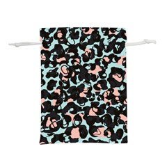 Blue And Pink Jaguar Dots Leopard Black And White Leopard Print Jaguar Dots Lightweight Drawstring Pouch (m) by ConteMonfrey