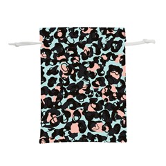 Blue And Pink Jaguar Dots Leopard Black And White Leopard Print Jaguar Dots Lightweight Drawstring Pouch (l) by ConteMonfrey