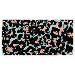 Blue And Pink Jaguar Dots Leopard Black And White Leopard Print Jaguar Dots Banner And Sign 4  X 2  by ConteMonfrey