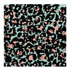 Blue And Pink Jaguar Dots Leopard Black And White Leopard Print Jaguar Dots Banner And Sign 4  X 4 