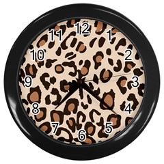 Leopard Jaguar Dots Wall Clock (black) by ConteMonfrey