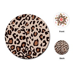 Leopard Jaguar Dots Playing Cards Single Design (round) by ConteMonfrey