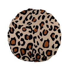 Leopard Jaguar Dots Standard 15  Premium Round Cushions