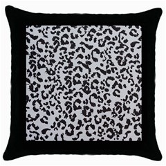 Grey And Black Jaguar Dots Throw Pillow Case (black) by ConteMonfrey