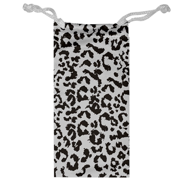 Grey And Black Jaguar Dots Jewelry Bag