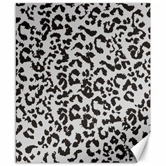 Grey And Black Jaguar Dots Canvas 8  X 10  by ConteMonfrey