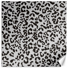 Grey And Black Jaguar Dots Canvas 12  X 12  by ConteMonfrey