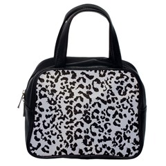 Grey And Black Jaguar Dots Classic Handbag (one Side) by ConteMonfrey