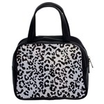 Grey And Black Jaguar Dots Classic Handbag (Two Sides) Front