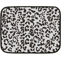 Grey And Black Jaguar Dots Double Sided Fleece Blanket (mini)  by ConteMonfrey