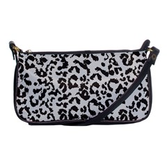 Grey And Black Jaguar Dots Shoulder Clutch Bag by ConteMonfrey