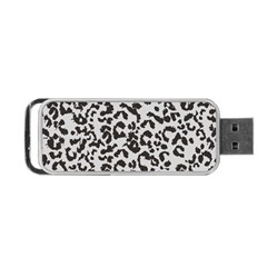 Grey And Black Jaguar Dots Portable Usb Flash (one Side) by ConteMonfrey