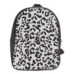 Grey And Black Jaguar Dots School Bag (xl) by ConteMonfrey