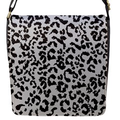 Grey And Black Jaguar Dots Flap Closure Messenger Bag (s) by ConteMonfrey