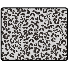 Grey And Black Jaguar Dots Double Sided Fleece Blanket (medium)  by ConteMonfrey