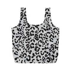 Grey And Black Jaguar Dots Full Print Recycle Bag (m) by ConteMonfrey