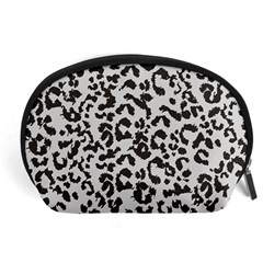 Grey And Black Jaguar Dots Accessory Pouch (large) by ConteMonfrey