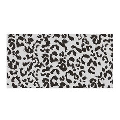 Grey And Black Jaguar Dots Satin Wrap 35  X 70  by ConteMonfrey