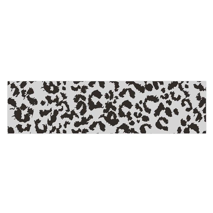 Grey And Black Jaguar Dots Oblong Satin Scarf (16  x 60 )