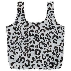 Grey And Black Jaguar Dots Full Print Recycle Bag (xxl) by ConteMonfrey