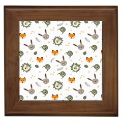 Rabbit, Lions And Nuts  Framed Tile by ConteMonfrey