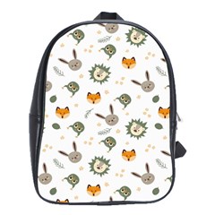 Rabbit, Lions And Nuts  School Bag (large) by ConteMonfrey