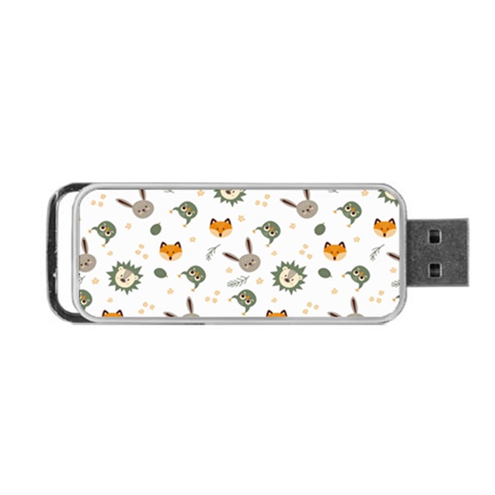 Rabbit, Lions And Nuts  Portable USB Flash (One Side)