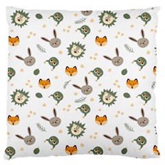 Rabbit, Lions And Nuts  Large Flano Cushion Case (two Sides) by ConteMonfrey