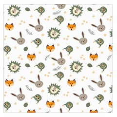 Rabbit, Lions And Nuts  Square Satin Scarf (36  X 36 ) by ConteMonfrey