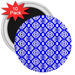 Portuguese Tiles Vibes Plaids 3  Magnets (10 Pack)  by ConteMonfrey