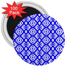 Portuguese Tiles Vibes Plaids 3  Magnets (100 Pack) by ConteMonfrey