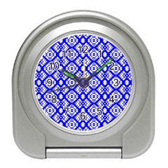 Portuguese Tiles Vibes Plaids Travel Alarm Clock by ConteMonfrey