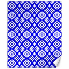 Portuguese Tiles Vibes Plaids Canvas 11  X 14  by ConteMonfrey