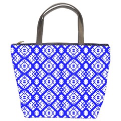 Portuguese Tiles Vibes Plaids Bucket Bag by ConteMonfrey