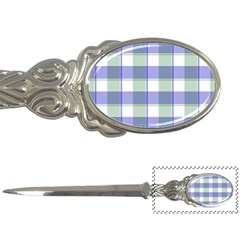 Blue And Green Plaids Letter Opener by ConteMonfrey